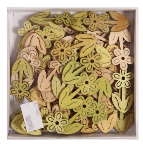 Wykrawane kształty ze sklejki motyl/kwiatek/ GP01-000-2188/94/89 60szt/opk. 3-4cm