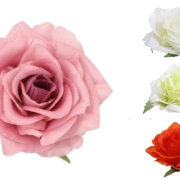 Róża mini wyrobowa Scarlet satyna FME072330 śr6cm