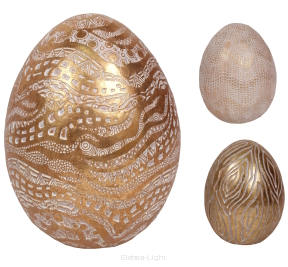 Jajo dekoracyjne z tworzywa sztucznego WP-0091/2/3/4/5 16cm