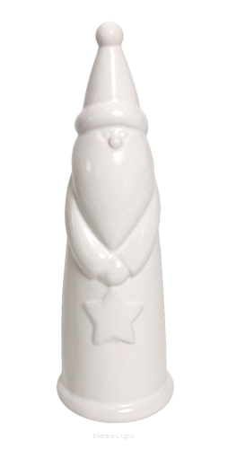 Mikołaj figurka ceramiczna GP02-000-3091 biały h20/śr6,5cm