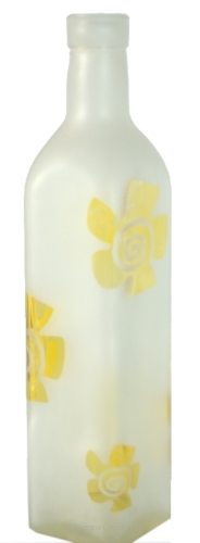 Butelka wazon żółte kwiatki 26cm XGR012B