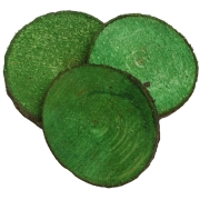 Plastry drewna D kolor zielone F06369 śr4-6cm ok30szt/opk.