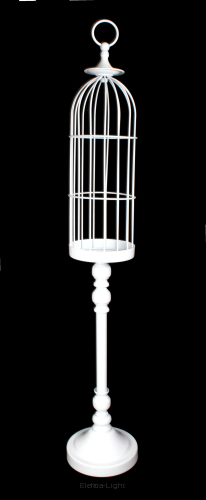  Świecznik / kwietnik klatka metalowa  F866-1 h115/śr15/18cm 