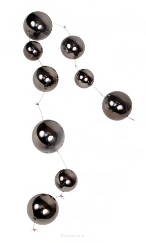 Dekoracja szkło girlanda czarne kule TG52421 dł90/śr5,5/4,5/3,5cm