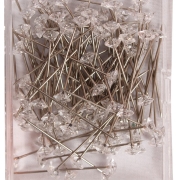 Szpilki przeźroczyste Diamenty Headpins 1,5" 100szt