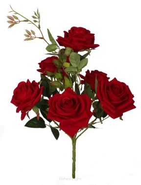 Bukiet róż welur x6 CV17915 46cm