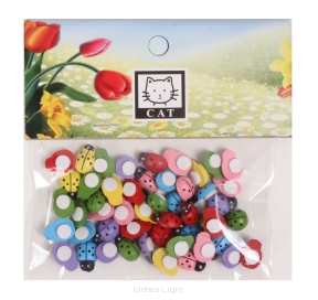 Biedronki przyklejki kolorowe śr1cm 50szt/opk. HY-2221